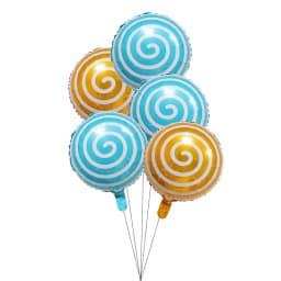 7pcs 18inch Lollipop Candy Foil Balloons Colorful Windmill Helium Balloon Wedding Birthday Party Decoration Kids Toy Baby Shower