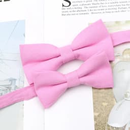 New Light Color Parent-Child Bow Tie Cotton Kids Men Casual Butterfly Cravat White Blue Pink Bowtie Wedding Dinner Accessory