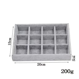 Handmade DIY Jewelry Box Drawer Storage Organizer Gray Soft Velvet Jewellery Earring Necklace Pendant Bracelet Tray 9 Options