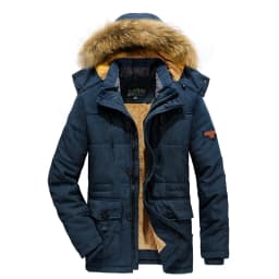 Men Winter New Windproof Hooded Thick Fleece Warm Parka Men Fashion Brand Coat Men Classic Casual Parka Jacket Men Size 6XL