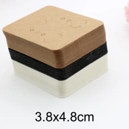 50pcs Earrings Necklaces Display Card Cardboard Earring Packaging Hang Tag Card Ear Studs White Paper Card Jewelry DIY Wholesale