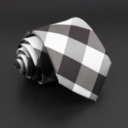 New Men's Classic Plaid Tie Luxury Stripe 8cm Jacquard Necktie All-Match Cravat For Business Wedding Party Daily Wear Accessory