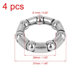 X Autohaux 4pcs/Pack Bicycle Ball Bearing Retainer Stainless Steel Bike Ball Bearings for MTB Bicycle Headset/Bottom Bracket