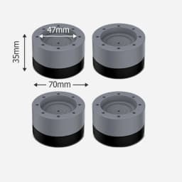 KAK 4PCS Anti Vibration Pads Washer Feet Pad Universal Washing Machine Anti-Skid Roller Kit Furniture Lifting Foot Base Elevate