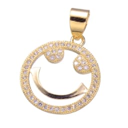 Juya DIY Jewelry Components Cz Paved Glitters Locket Heart Key Charm Pendant Accessories For Women Fashion Jewelry Making