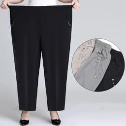 New Extra large size Straight Pants Trousers Middle-aged Women Summer Thin Loose Trousers Mother Elastic Waist Casual Pants 8XL