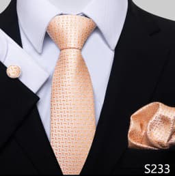 Newest Style Holiday Present 100% Silk Tie Pocket Squares Cufflink Set Necktie Men Dark Blue Wedding Accessories Office Cravat