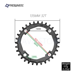 Prowheel MTB Chainring 104BCD Bicycle Steel Chainwheel 32T 34T 36T 38T 40T Mountain Bike Crown Narrow Wide Round Sprocket
