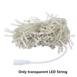 Dark Green/Transparent Soft LED Light String Fairy Garland Star Effect DC12V 4 Colors Holiday Christmas Party Exterior Layout