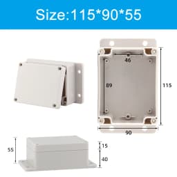 Wall Mounted Outdoor Gray Plastic Enclosures Custom IP65 ABS Waterproof Electrical Junction Box Eith Ear Electrical Project Box
