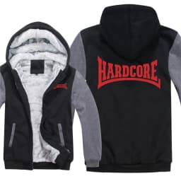 Hardcore Hoodies Men Cool Thicken Winter Hardcore Sweatshirt Pullover Mans Coat