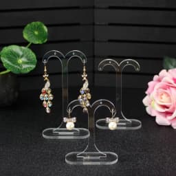 Acrylic Earring Hanging Holder T Earring Display Stand Jewelry Organizer Case Earring Showing Shelf High Quality