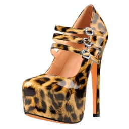 Onlymaker Women Mary Jane Platform Pumps Ankle Strap Stiletto 16cm Thin High Heels Dress Buckle Black Pink Big Size Party Shoes
