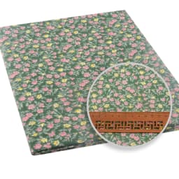 Teramila Grid Pattern Navy Blue Floral Plain Cotton Printed Patchwork Cloth Fabric for Art Sewing DIY Handmade Crafts Needlework