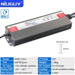 Waterproof Lighting Transformers AC 220V To DC 12 V 24V LED Driver Power Supply 60W 100W 150W 200W 300W 600W Outdoor Waterproof