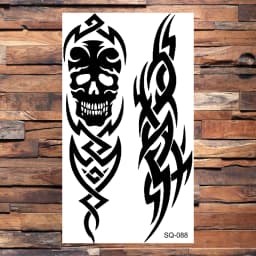 Badge Pirate Temporary Tattoos For Men Adults Realistic Infinite Pirate Ship Lighthouse Fake Tattoo Sticker Body Arm Tatoos DIY