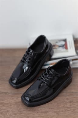 BJD Doll Shoes Boys Handsome 1/3 1/4 Lace-up Leather Glossy Matte Red Black Brown Square Toe Elegant Shoes Work Doll Accessories