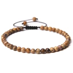 Adjustable 4MM Stone Beads Bracelet For Women Natural Agates Bangles Onyx Lapis Lazuli Woven Bracelet For New Year Gift Jewelry
