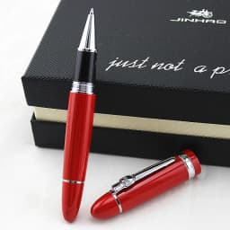 Jinhao 159 Luxury Yellow and Silver Clip Ballpoint Pen with Velvet Bag Free Shipping Rollerball Pens