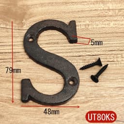Metal Letters House Numbers Retro 3D Sign Cafe Wall Creative Cast Iron Decoration Doorplate Digital Arabic Furniture Hardware