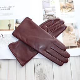 Sheepskin Gloves Women's New Knitted Lining Spring Classic Versatile Multicolor Driving Gloves Leather Autumn