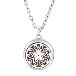 Fashion Aromatherapy Diffuser Star Moon Necklace Stainless Steel High Quality Heart-Shaped Essential Oil Lockets Pendant Jewelry