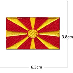 National Flag Computer Embroidery Patches Clothes Sticker Ironing Sew Applique Montenegro Northern Ireland Norway Poland Moldova