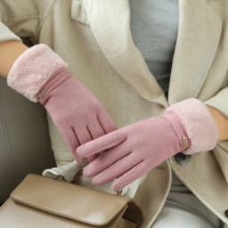 New Women Winter Warm Touch Screen Plus Velvet Thicken Plush Wrist Gloves Elegant Female Soft Cycling Drive Not Bloated