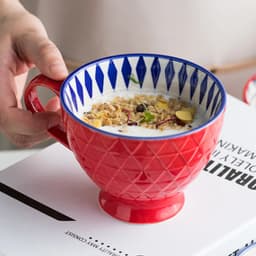 European Style Ceramic Coffee Cups Milk Tea Breakfast Mug Cappuccino Flower Cups Latte Kitchen Tableware High-grade