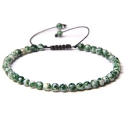 Adjustable 4MM Stone Beads Bracelet For Women Natural Agates Bangles Onyx Lapis Lazuli Woven Bracelet For New Year Gift Jewelry