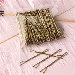 50pcs Hair Waved U-shaped Bobby Pin Barrette Salon Grip Clip Hairpins Black Metal Hair Accessories For Bun Gifts