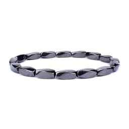 Weight Loss No Magnetic Therapy Bracelet For Men Women Geometric Black Hematite Stone Beads Stretch Health Care Bracelet Jewelry