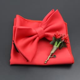 Mens Wedding Bow Tie Brooch Set Romantic Solid Color Silk Polyester Jacquard Woven Bowtie Lapel Pin Hanky Men Gifts Accessories