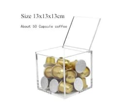 Transparent Coffee Pod Holder For Dolce Gusto Nespresso Acrylic Capsule Coffee Storage Box Household Capsule Accessories