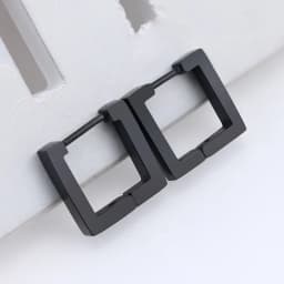 Fashion Personality Geometric Triangle Square Star Heart U Shape Hoop Earrings Men Women Stainless Steel Punk Piercing Jewelry