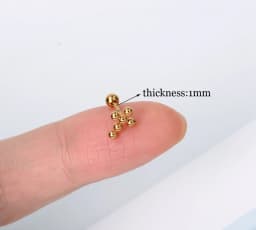 1pcs New Style Stainless Steel Ear Piercing Cz Stud Earrings Snake Moon Round Ball Arc Cartilage Helix Conch Screw Back Earring
