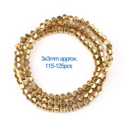 AAA+ Color Retention Gold Plated Natural Hematite Beads Round Cube Cylinder Loose Rondelle Beads For Jewelry Making DIY Bracelet
