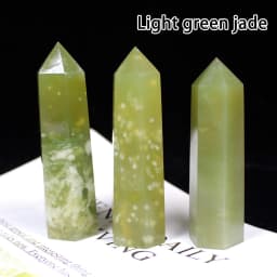 Runyangshi Crystal Point Prism Crafts Natural Stone Quartz Tower 36 Colors Energy Mineral Wand Home Decoration