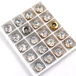 10pcs/Bag 8mm/10mm Fat Square Shape Glass Strass Crystal Sewing Claw Rhinestones Diy Clothing Accessories
