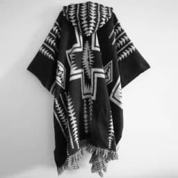 Fashion Men Poncho Shawl Knitting Retro Ethnic Pattern Printing Autumn Winter Windbreaker Women Hooded Cape Male Outwear Coats