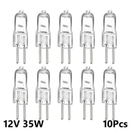 10pcs 12V 20W G4 Halogen Bulb 12v G4 Bulb G4 Halogen Bulb Warm White Bulb Lamp Beads Replacement Home Lighting