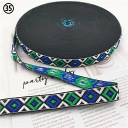 5 Yards 0.78 Inch 20MM Hundreds Styles Geometric Woven Jacquard Embroidered Ribbons DIY Apparel Wrapping Trim Sewing Accessories
