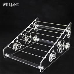 Acrylic Jewelry Display Stand Holder with Charm Rods for Rondelles Charms Earrings Pendant Trollbeads Spacers Storage Organizer
