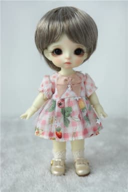 1/12 1/8 OB11 Doll Wigs D28053 3-4inch 4-5inch 5-6inch Enfant Cut Synthetic Mohair BJD Hair Lati Yellow &White Tiny Accessories