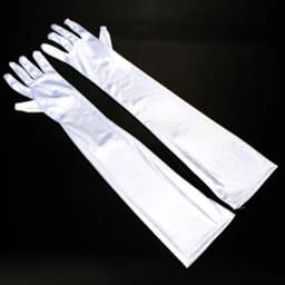 Women Long Section Imitate Satin Banquet Dance Dinner Show Cosplay Retro Style Soft Elasticity Solid Sexy Etiquette Gloves