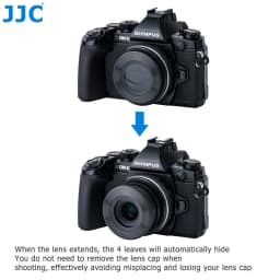 JJC Auto Lens Cap for Panasonic G Vario 12-32mm f/3.5-5.6 ASPH Olympus M.ZUIKO DIGITAL ED 14-42mm f/3.5-5.6 EZ Replaces LC-37C