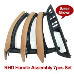 RHD Right Hand Driver Interior Door Armrest Leather Pull Handle Full Set For BMW X5 X6 E70 E71 E72 2007-2014