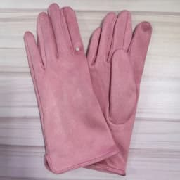 Women's Winter Plus Velvet Thicken Warm Touch Screen Gloves Elegant Pearl Suede Windproof Full Finger Cycling Driving Gloves K43