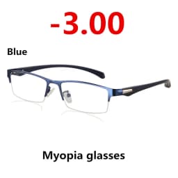 New Sun Photochromic Myopia Eyeglasses Optical Men Student Finished Myopia Eyewear Prescription Glasses Frame Half Rim -1.0 -4.0