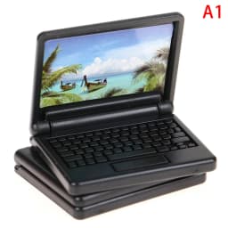 2pcs Creative Dollhouse Miniature Modern Computer Furniture For Children Toy Furniture For Dolls Laptop Computer